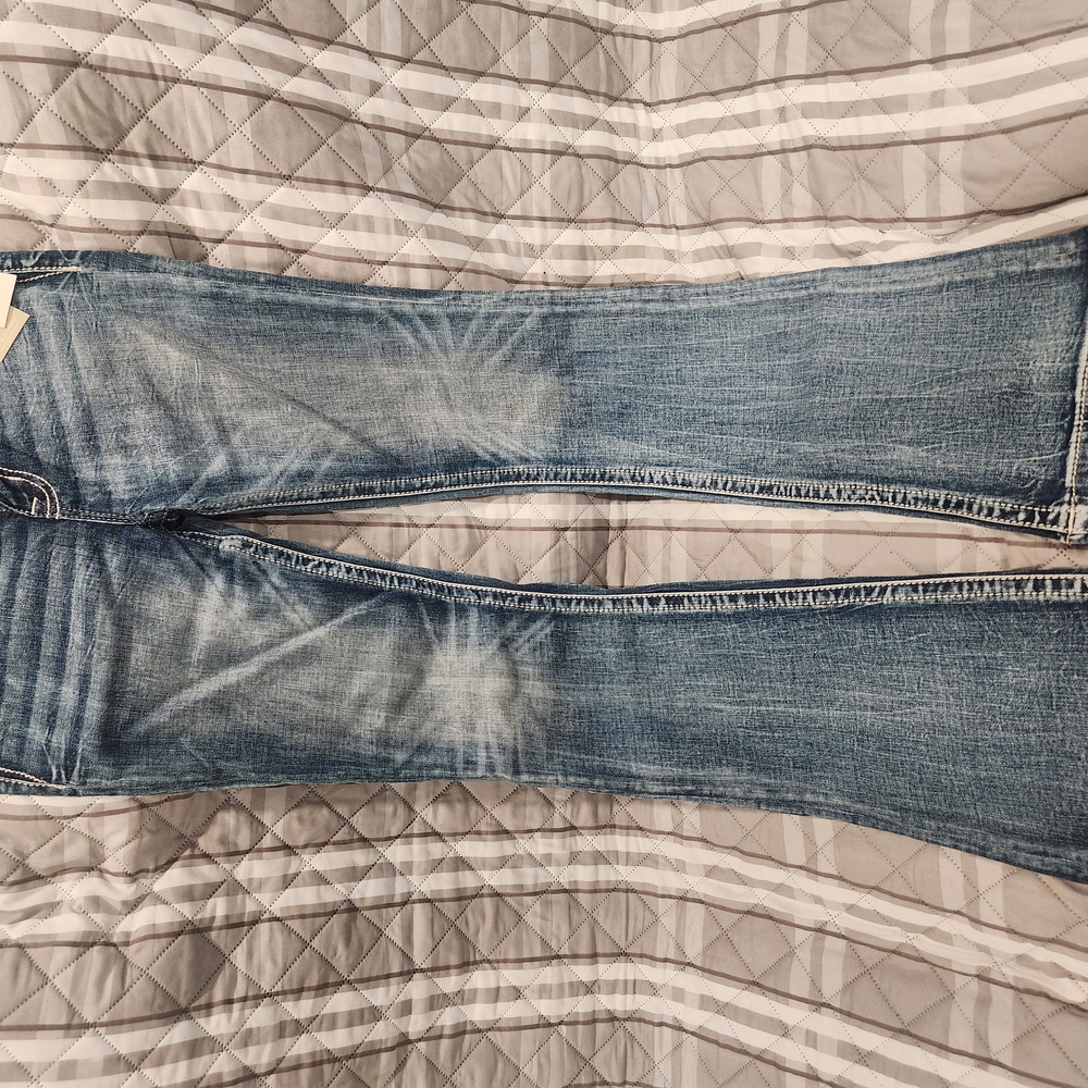 Miss Me Blue Flare Wide Leg Jeans with Fading